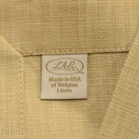 Made in the USA in Rocky Hill, CT, this item of Belgian linen